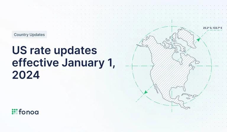 US rate updates effective January 1, 2024