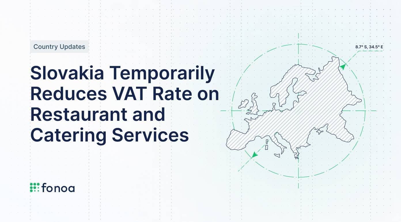 Slovakia Temporarily Reduces VAT Rate on Restaurant and Catering Services