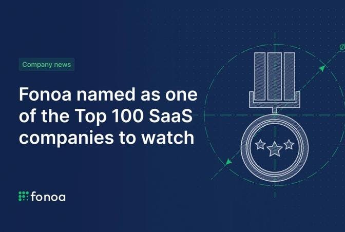 Fonoa named as one of the Top 100 SaaS companies to watch